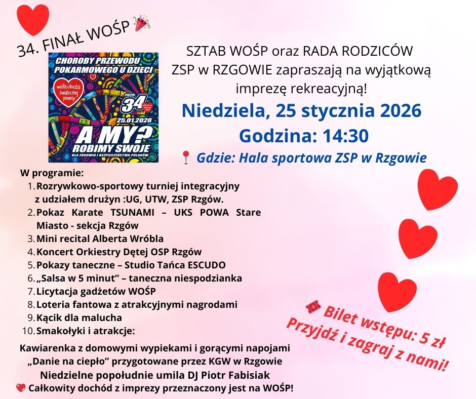 Wielka Orkiestra �wi�tecznej Pomocy na terenie Gminy Rzg�w